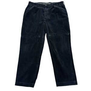 Polo Ralph Lauren Corduroy‎ Pants Mens 38x29 Black 100% Cotton Preston Pant